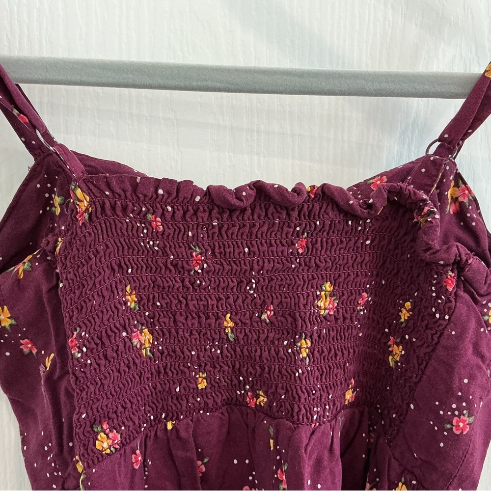 Old Navy Burgundy Floral Mini Dress - Picture 3 of 6